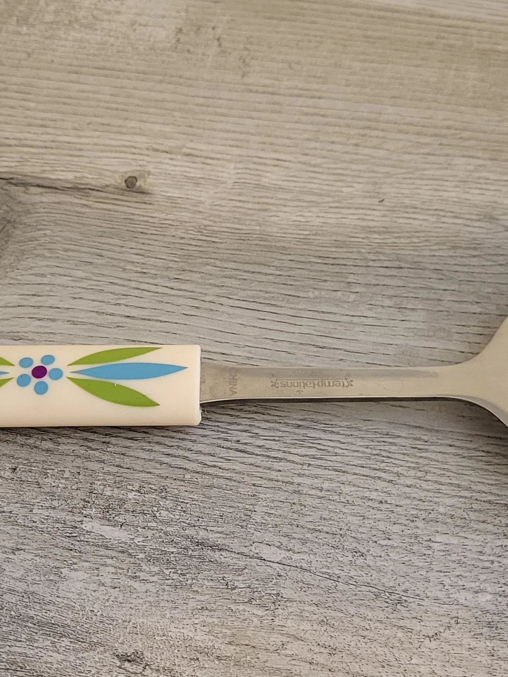 Temptations Blue and Green Patterned Slotted Spoon